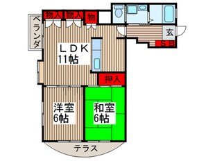 コ－プ愛宕（１０６）の物件間取画像